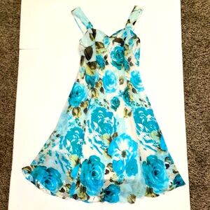 🔼 Connected Apparel  (10)  A-Line Tea-Length Dress Lined Over-Head Light chiffon